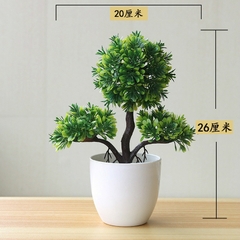 Verde Acolhedor Pinheiro Bonsai Simulação Vaso De Planta Artificial Flores Falsas Ornamento De Árvore Em Vaso Casa Jardim Decoração De Mesa De Escritório