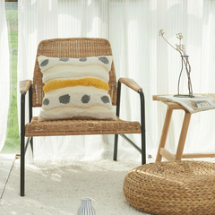 Imagem do Capa de almofada de linho com borla nórdica para sala de estar Fronha de luxo decorativa nórdica para sofá-cama fronha tufo para decoração de casa