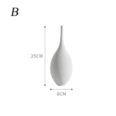 Vaso de Cerâmica Preto e Branco Simples Design Criativo Decoração de Arte Artesanal Sala de Estar Modelo de Quarto Vaso Decoração de Casa - loja online