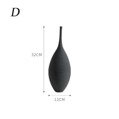 Vaso de Cerâmica Preto e Branco Simples Design Criativo Decoração de Arte Artesanal Sala de Estar Modelo de Quarto Vaso Decoração de Casa na internet