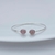 Bracelete Prata 925 Com Pedra Natural (2 verde 1 rosa) - comprar online
