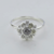 Anel de Prata 925 Slim Zircônia 1 Pedra Symbol Flor na internet