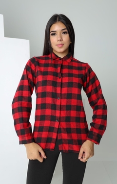 Camisa infantil- Juvenil Xadres - Preto e Vermelho - comprar online