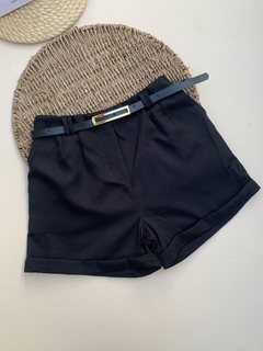 Short Alfaiataria Juvenil Preto - Lolica kids