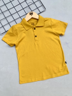 Camiseta Polo infantil amarela