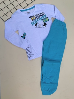 Conjunto Infantil Masculino Kappes- Skate Branco/azul - comprar online