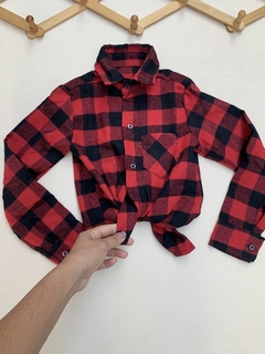 Camisa infantil- Juvenil Xadres - Preto e Vermelho na internet