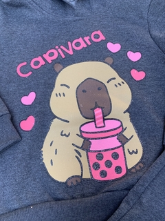 Conjunto moletom Infantil Capivara chumbo - loja online