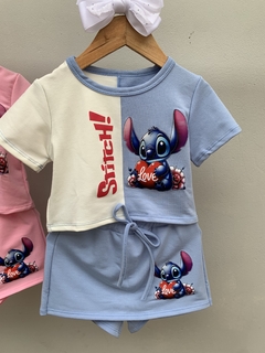 Imagem do COMBO PROMOCIONAL Conjunto Stitch Azul + 1 bolsinha