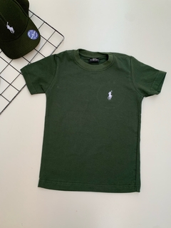 Camiseta Infantil Masculina Verde musgo - comprar online