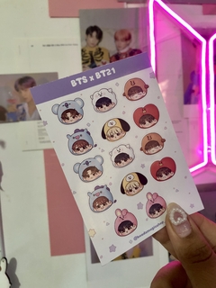 Cartela adesiva - Bts Bt21 - loja online