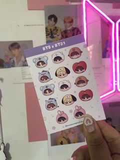 Cartela adesiva - Bts Bt21 na internet