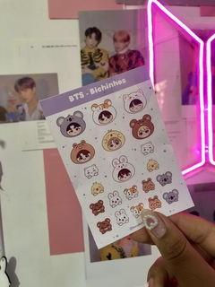 Cartela adesiva - Bts bichinhos - comprar online