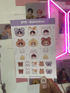 Cartela adesiva - Bts bichinhos - Beads Magic Shop