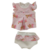 Conjunto Blusa Tapa Fralda Tamanho 6-9 Meses Rosa