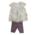 Conjunto Blusa Legging Tamanho G 9-12 Meses Lilás Elian