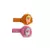 Presilhas Pompom Picolé Laranja E Rosa