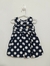 Vestido Azul Marinho Tamanho G 9-12 Meses Estampa Bolinhas Marisol na internet