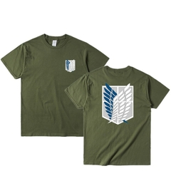camisa do shingeki kyojin ataque em titan manga