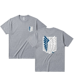 camisa do shingeki kyojin ataque em titan manga na internet
