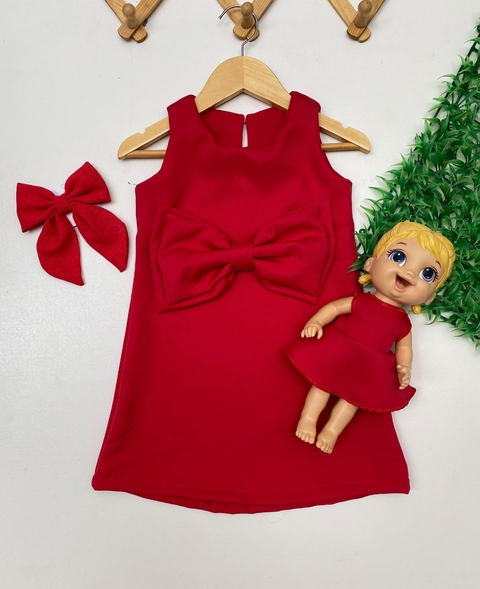 Vestido Laço - Natal - Vermelho - ID610