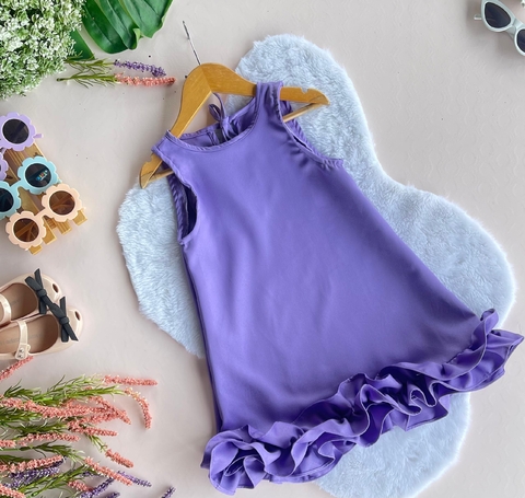 Vestido Boneca - Lilas - Candy colors-Modelagem Grande ID 453