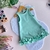 Vestido Boneca - Candy colors -Verde água - Modelagem Grande ID 455