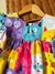 Imagem do Vestido de Manga Dupla - Estampa Gatinho - Colorido - ID373