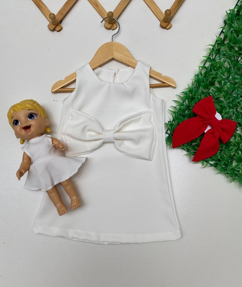 Vestido Laço - Offwhite- Laço- ID612