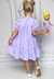 Vestido de Manga - Xadrez - Lilas - ID - Bertoldo Kids Moda Infantil