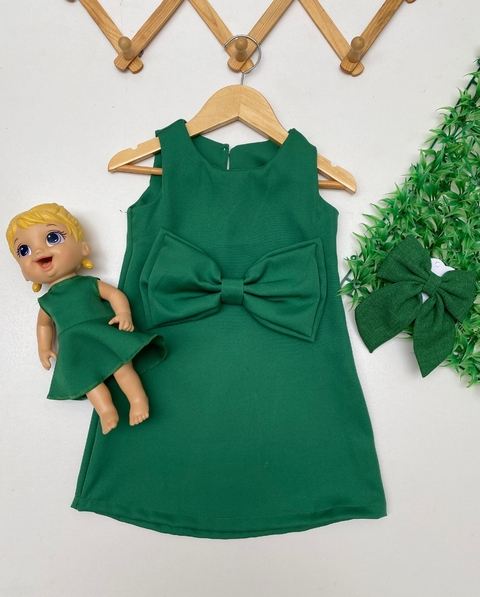 Vestido Laço - Natal - Verde - ID611