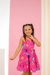 Vestido de Alça - Estampa Abelha - Rosa - Tres Marias - ID397 na internet
