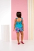 Conjunto blusa peplum e alça Ajustável - Estampa Flor - Azul - ID396 na internet