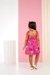 Vestido de Alça - Estampa Abelha - Rosa - Tres Marias - ID397 - comprar online