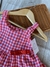 Vestido de Alça - Estampa Xadrez - Natal - Vermelho - ID 423 - comprar online