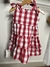Vestido de Alça - Xadrez - vermelho - ID483