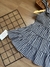 Vestido de Alça - Xadrez - Preto - ID482 - Bertoldo Kids Moda Infantil