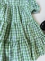 Vestido de Manga - Xadrez - Verde / Branco - ID491