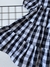 Vestido de Manga - Xadrez - Preto e branco - ID494 - comprar online