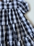 Vestido de Manga - Xadrez - Preto e branco - ID494 na internet
