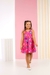 Vestido de Alça - Estampa Abelha - Rosa - Tres Marias - ID397