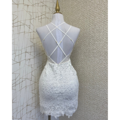 VESTIDO BLANCO BORDADO en internet