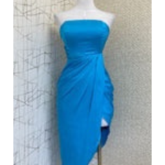 VESTIDO TURQUESA SATINADO - comprar en línea