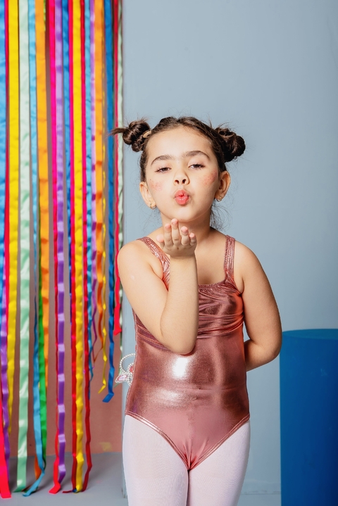 Collant rosa metálico