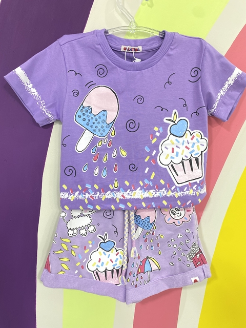Conjunto Cupcake Lilás - comprar online