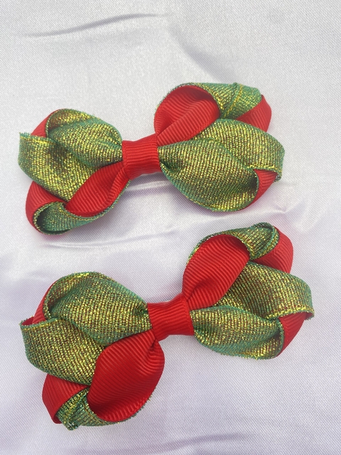 Laço vermelho e verde