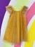 Vestido Fada Dourado na internet