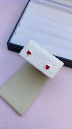 Aro corazón rojo