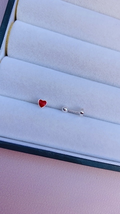 Aro corazón rojo - comprar online