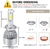 2 peças C6 LED para farol de carro 6000K 8000LM farol super brilhante 50W H4 H7 - Car Shop